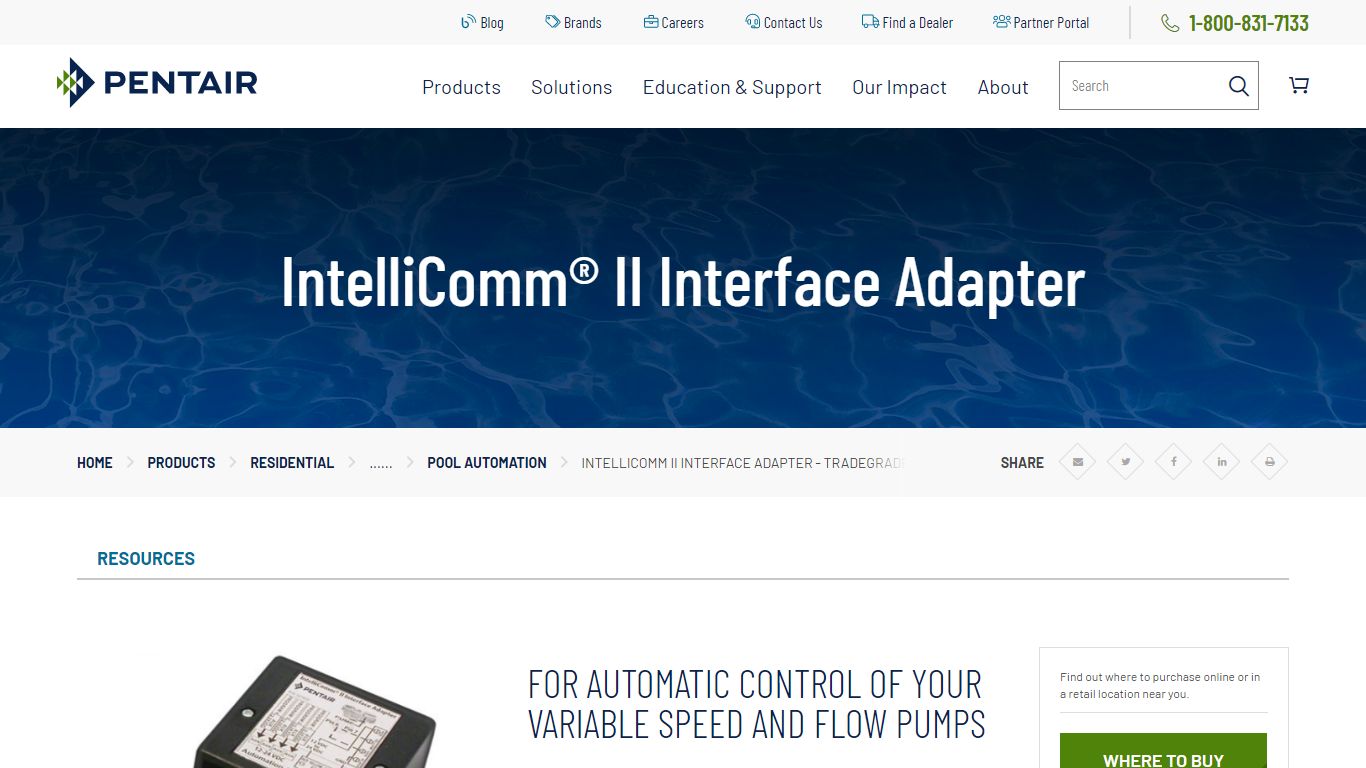 IntelliComm II Interface Adapter | Pool Automation | Pool and Spa - Pentair